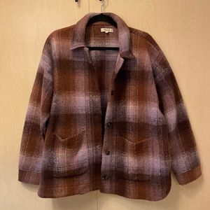 Madewell plaid flannel shirt-jacket